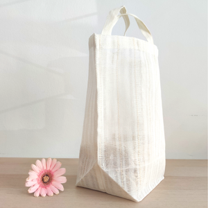 Natural White Square Tote Eco Bag - 10 pcs