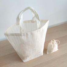 Load image into Gallery viewer, Natural White Square Tote Eco Bag - 10 pcs