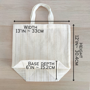 Natural White Square Tote Eco Bag - 10 pcs