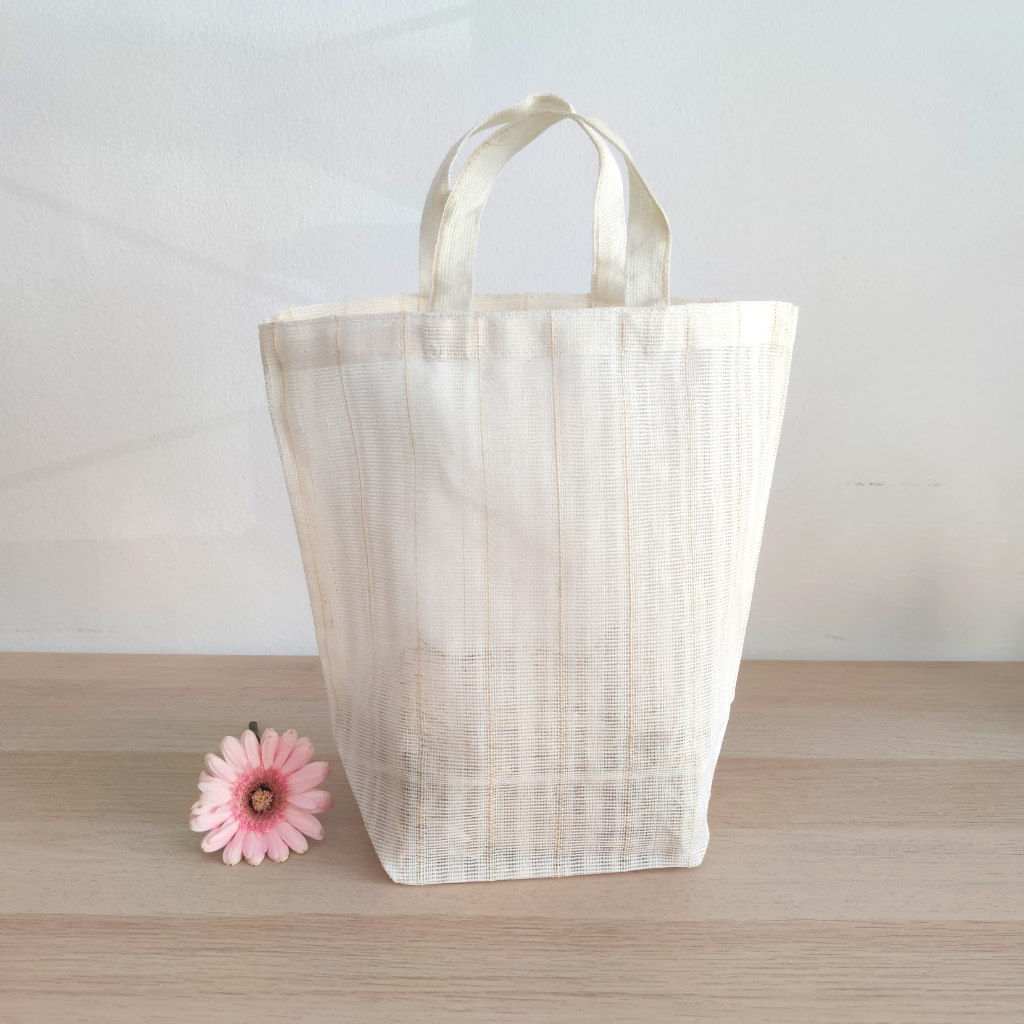 Natural White Square Tote Eco Bag - 10 pcs